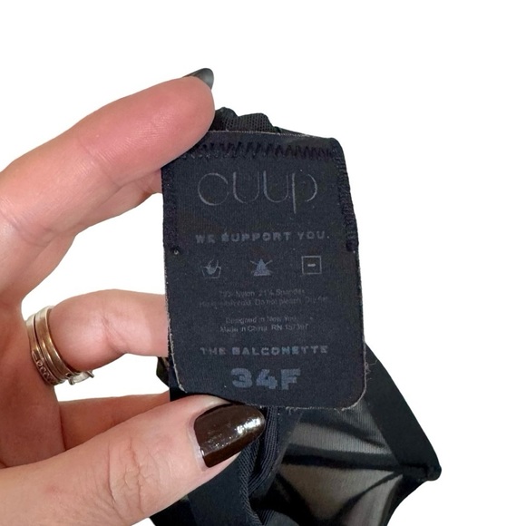 CUUP The Balconette Mesh Bra Black 34F- Still Full Price - Picture 9 of 9